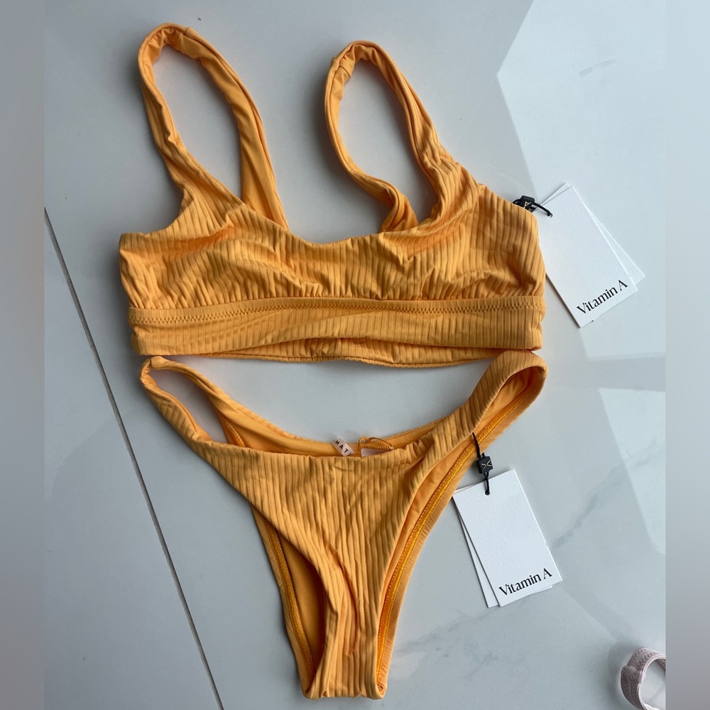 Vitamin A Ribbed Bikini Swim Set